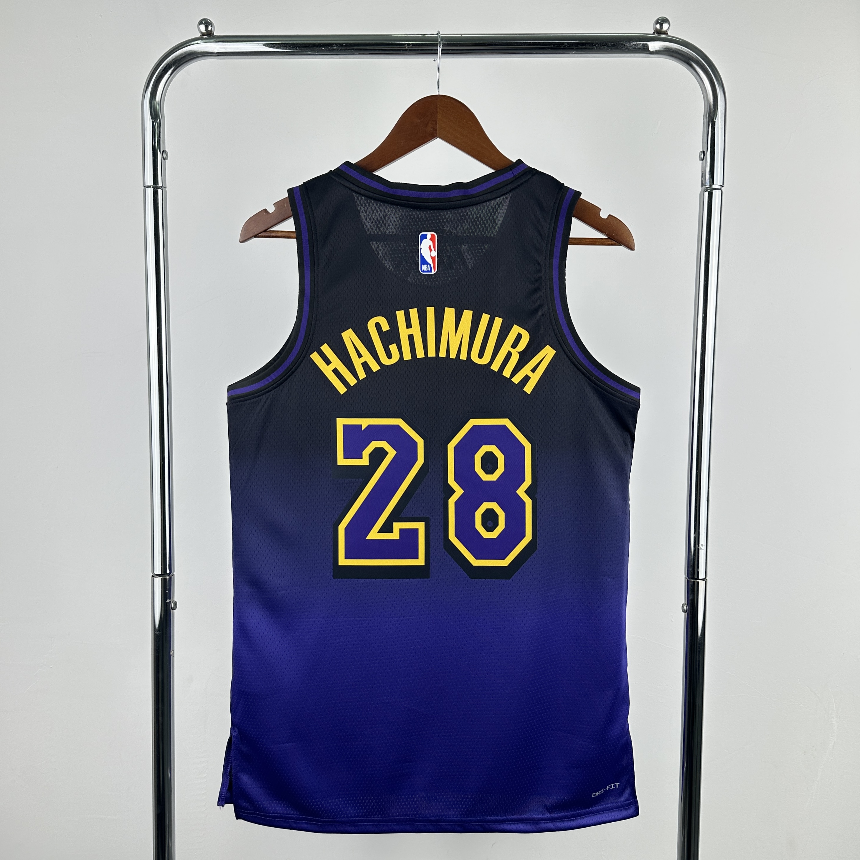 Men Los Angeles Lakers #28 Hachimura Purple City Edition Season Nike 2025 NBA Jersey->los angeles lakers->NBA Jersey